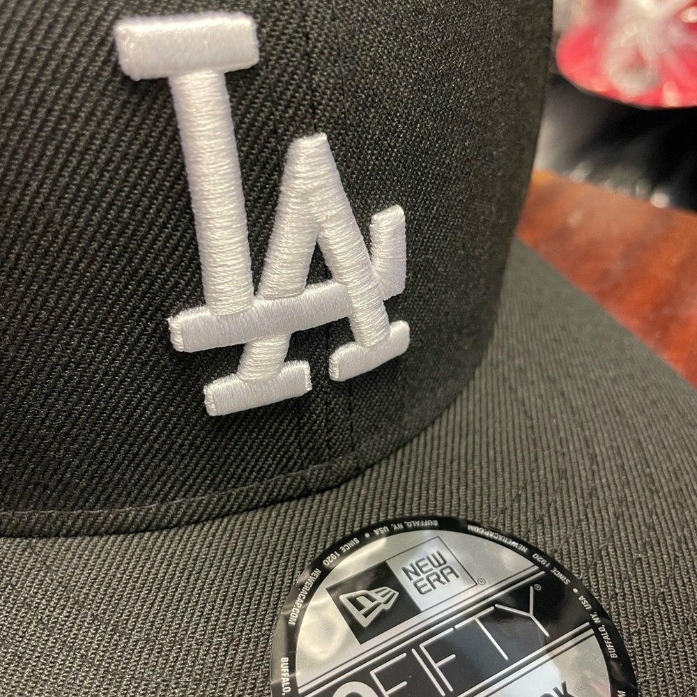NEW ERA - MLB Baseball Hat - Los Angeles Dodgers 9FIFTY Snapback Cap - Black - Picture 4 of 4